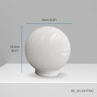 Lampu Beam Lighting 6-inci - Glob Pengganti Akrilik Putih - Penutup untuk Lampu Siling, Lampu Dindin