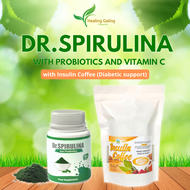 Healing Dr.Spirulina capsules with Probiotics and Vitamin C + Insulin coffee for Hyperthyroidism,Alm