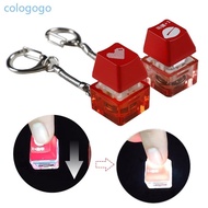 COLO Mechanical Keyboard Switches Tester Audible Clicky Keychain Red Heart Keycap