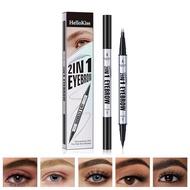 Hellokiss Bifurcated Eyebrow Pencil Dual Ends 2in1 Pencil Eyebrow Liquid Eyebrow Wild Y0a8