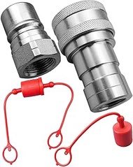 3/4" Hydraulic Quick Connect Coupler 3/4" NPT Thread ISO7241-B Couplings Set Fit for Parker H4-63 H4