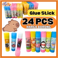 BORONG【24 pcs】Solid Glue Stick Kids Cute Stationery Wholesale Student School Gam Pekat PVA Gum Goodi