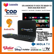 STB ANDROID TV BOX ZTE B860H V5 ANDROID 10 RAM 2GB/8GB HYBRID ROOT &amp; UNLOCK