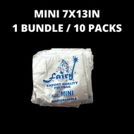 (SOLD PER BUNDLE  10 PACKS) Fairy Transparent Sando Bag Plastic Clear  Transparent  Virgin