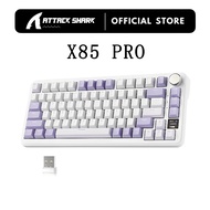 ATTACK SHARK X85PRO Wireless Bluetooth Wired Gaming Mechanical Keyboard with Media Knob TFT Screen R