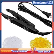【BM】Hair Extensions Tool C Head U Tip Iron Connector Wand with 2 Bags Keratin Glue Granule Beads US 
