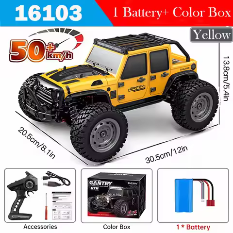 Top 16103 RC Car 2.4G Speed Racer With LED 4WD 390 Motor Drift Remote Control Off Road Multicolor Tr