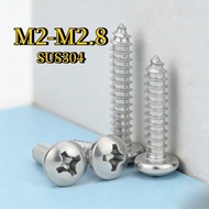Phillips Pan Head Self Tapping Screw /Screw Plastic Wood| SUS 304 Stainless Steel  | Skru Besi M2/M2