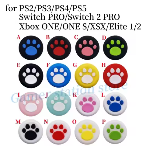 2/10/20/50/100PCS Silicone Cat Claw Joystick Caps Thumbstick Buttons Cover For PS2/PS3/PS4/PS5/Xbox 