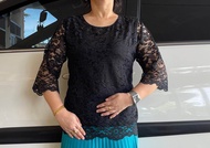 SHOOPI ATASAN BLUS SEMI PRANCIS/ BLUS SEMI BROKAT WANITA/KEBAYA BROKAT BAJU KEKINIAN CANTIK TERBARU 