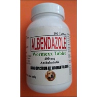 ◄♈¤ALBENDAZOLE WORMEXX TABLET 400 MG ANTHELMINTIC *SOLD PER 1 bot.(  100 / 50 tablet repeack) TABLET
