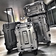 Personalized metallic style PC sturdy thick durable luggage 28 inch large capacity travel luggage si