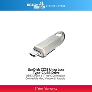 SanDisk CZ75 Ultra Luxe Type-C USB Drive, Plug & Play - 64GB / 128GB / 256GB