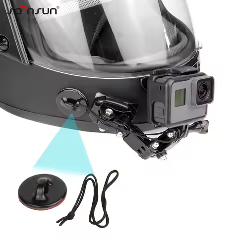 SOONSUN Helmet Adhesive Sticky Mounts Flat Curved for GoPro AKASO Insta360 SJCAM DJI Action Cameras 