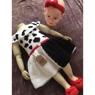 Crochet Inspired Princess Cruella de Vil Baby Costume (Made upon order)