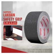 Stiker Lakban Tempel Lantai Anti Slip Tape Licin Plakban Aspal Pasir Silika PVC Kasar Lebar 5CM Panj