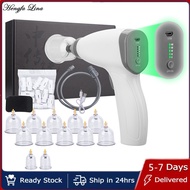 Hengfa Lina Electric Vacuum Cupping Set Rechargeable Scraping Cupping Cans Adjustable Magnetic Sucti
