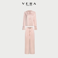 [New Collection - VRBCP 3] Bộ pijama dài Vera by Chipu satin trơn phối ren - C0052