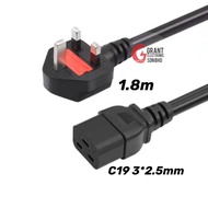 C19 C20 16A Power Cord 3pin Socket to Plug 3*2.5mm 1.5m 1.8m 3m