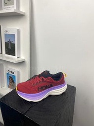 HOKA ONE ONE Bondi 8 女裝緩震馬拉松公路跑鞋 紅黑紫配色