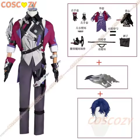 Honkai Star Rail Sampo Koski Cosplay Costume Wig Coat Pants Gloves Game Uniform Mercenary Underworld