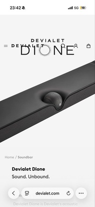 Devialet Dione Soundbar Matte Black