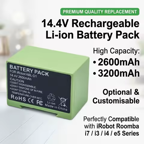 14.4V 3200mAh i7 Replacement Battery for iRobot Roomba e i Series i7+ e5 7150 i3 3150 i4 4150 i4+ 46