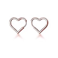 925 Sterling Silver 1.7 cm Heart Hoop Earrings for Women Teenagers Girls Cute Love Heart Earrings Drops