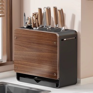 [in stock] Knife rack and storage shelf for kitchen, multifunctional countertop organizer for knives