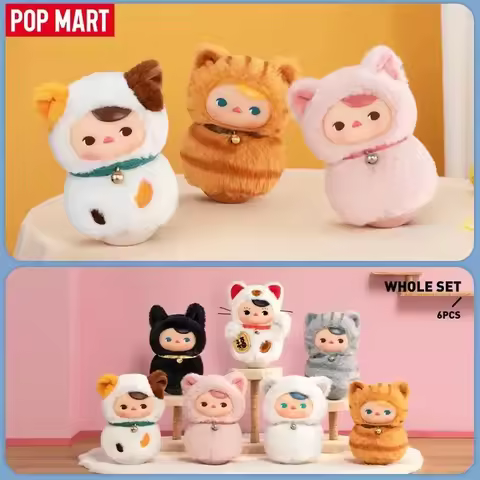 POP MART PUCKY Roly-Poly Kitty Series Blind Box Guess Bag Desktop Decoration Cute Model Gift Girl To