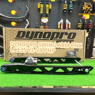 DYNOPRO RACING SWING ARM ALLOY CNC 2INCH PANJANG LC135V1-V8 LCV8 LC5S PNP SILVER BLACK