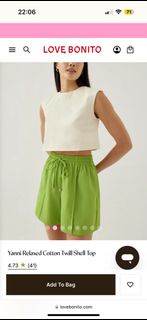Love bonito Yanni Relaxed Cotton Twill Shell Top