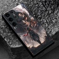 Attack on Titan 03 design Phone Case Glass for Samsung Galaxy S20 S21 S22 S23 S24 S25 Ultra Plus S23