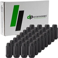 DPAccessories Black 9/16-18 Lug Nuts - Closed-End XL Bulge Acorn Lug Nut for Cone Seat Wheels - 19mm
