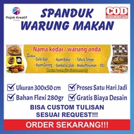 Banner Banner Banner Benner Baner Bener Backdrop Sign Sales Warung Warteg Food Goulash Beef Goat Gri