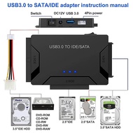 Kabel Penyesuai Penukar USB 3.0 ke SATA IDE untuk Cakera Keras 3.5 2.5 inci HDD/SSD CD DVD ROM CD-RW
