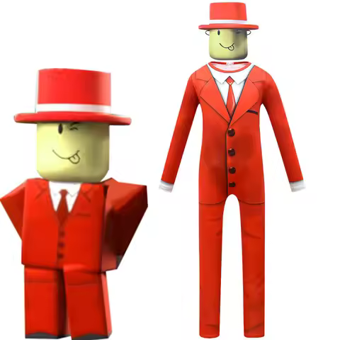 Roblox Jumpsuit Children's Halloween Costume New Pocket Devs Roblox Jumpsuit with Mask Stage Perform
