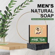 All-Natural Soap Men Men's Pine Tar Soap Cold Process Pine Tar Soap for Men Handmade Natural Bar Soa