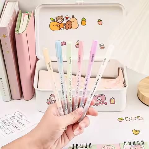 Ins Solid Color Glue Pen Creative DIY Dot Glue Pen Scrapbook Journal Notebook Glue Tool Cute Sticker