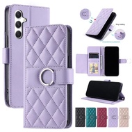 Leather Flip Case Realme C67 C65 C35 C31 C30 C30S C21Y C25Y 6 5 Pro 5i 6i C3 5s Ring Magnetic Solid 