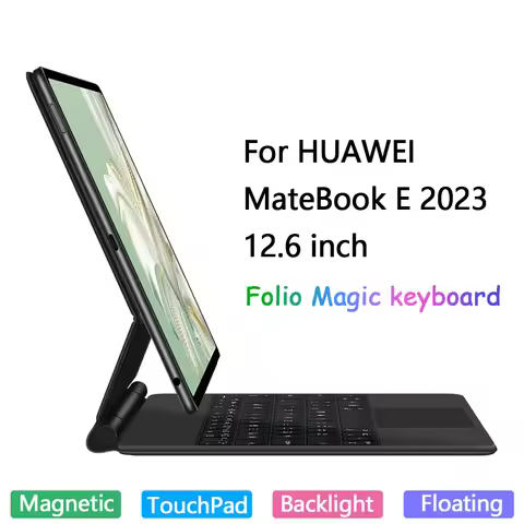 Magic Keyboard For HUAWEI MateBook E 2023 Case Cover 12.6 inch DRR-W76 Portuguese Spanish Korean Ara