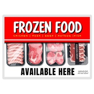 Frozen Food Available Here Laminated Signage A4 Size