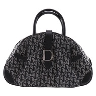 【日本直送】Christian Dior CD Double Saddle Bag 手提包 Trotter 帆布 深藍色 女性【二手】
