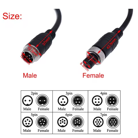 2M GX12 2/3/4/5/6Pin Luchtvaart Mannelijke/Vrouwelijke Verlengen Kabel M12 Video En Audio Connector 