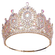 การตั้งค่า Rhinestone มงกุฎแต่งงาน Tiara ขนาดใหญ่น้ำหนักเบามงกุฎแต่งงานสำหรับ Masquerade Ball จัดเลี