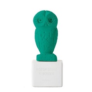 古希臘 貓頭鷹擺飾 Owl Sophus (淺綠) - 手工陶製雕像