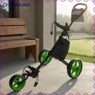 [chiwanji4x] Folding Golf Cart Lightweight Aluminum 3 Wheel Golf Trolley Push Cart for Golf Bag Carr