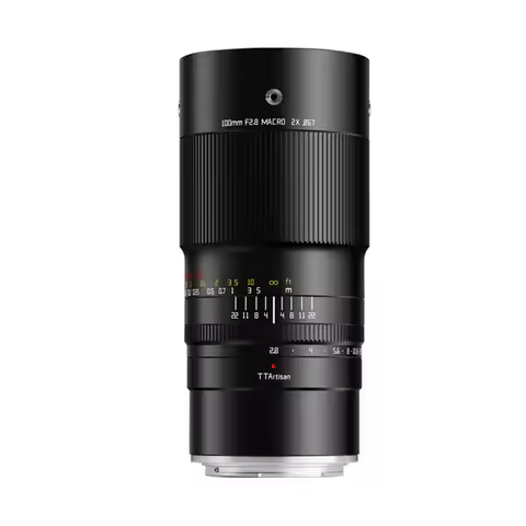 TTArtisan Full Frame 100mm F2.8 Macro Lens 2X Macro Telephone Large Aperture Lens for Sony E Fuji FX