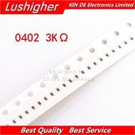 100pcs 0402 SMD Resistor 1% 3000 ohm 302 3Kohm 3.0K