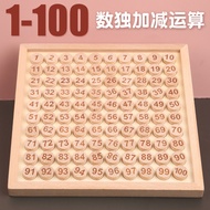 Wooden 1 to 100 Number Board – Montessori Counting Puzzle Math Learning Toy